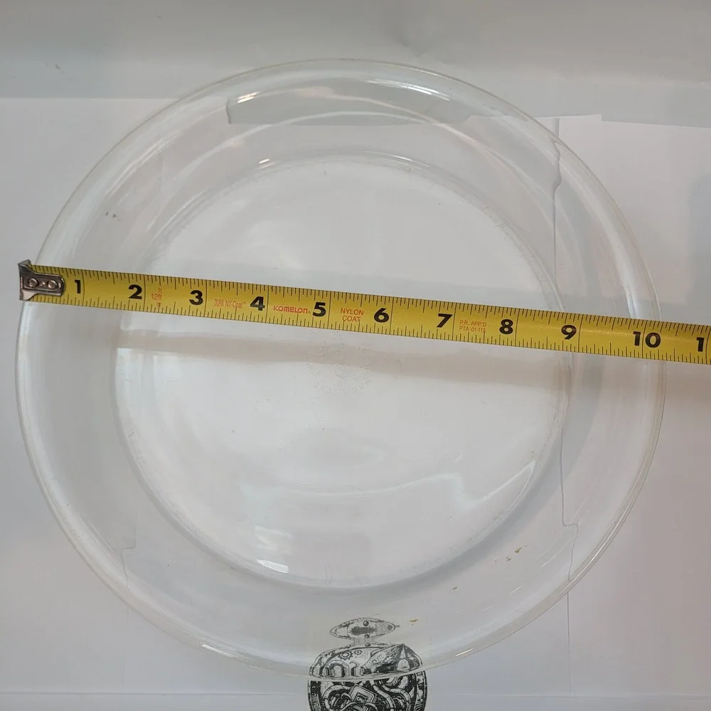 Pyrex Pie Plate 210 Clear Glass 10 Inch‎ Round Vintage Ovenware USA